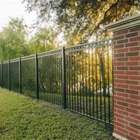 Clôture en aluminium et fer noir imperméable haute sécurité de 8 pieds pour la protection des allées de jardin