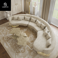 Nouveau design, ensemble de canapés de meubles de salon Boca sur mesure, canapé incurvé blanc de luxe