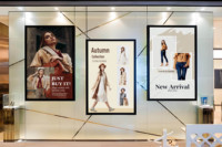 Affichage numérique double face pour vitrine de magasin, écran LCD haute luminosité pour la publicité en magasin de détail