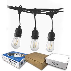 IP65 S14 <span class=keywords><strong>LED</strong></span> dize ampuller tatil bahçe veranda noel kullanımı açık edison ampul dize flamanlı lamba dize ışık 48ft - Product Image 2