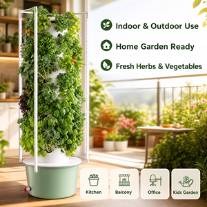 Colonne hydroponique verticale sur roulettes, auto-arrosante, pour légumes, épinards, jardinage biologique scolaire, <span class=keywords><strong>hauteur</strong></span> personnalisable - Product Image 6