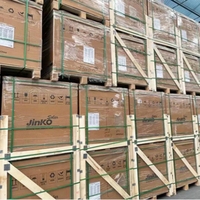 Panel Surya PV Jinko Tiger 590W JKM 72HL4-BDV 575-600W Bifacial Dual-Glass Tipe-N Topcon Berkualitas Tinggi untuk Komersial