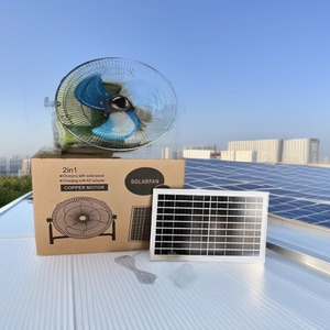 Ventilador de Pie <span class=keywords><strong>Solar</strong></span> Portátil Recargable de 12 Pulgadas con Panel <span class=keywords><strong>Solar</strong></span> Extraíble para Uso Doméstico - Product Image 4