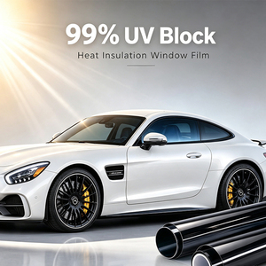Film teinté céramique auto-adhésif amovible pour vitres de véhicules, isolation thermique et protection de la vie privée, noir intense, les plus vendus (5%, 15%, 35%) - Product Image 3