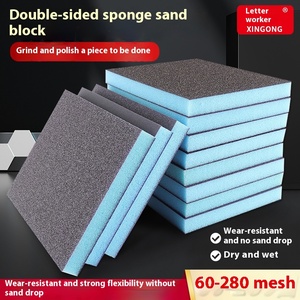 Resistente blocco di sabbia a doppia faccia in <span class=keywords><strong>legno</strong></span> rosso testurizzato in ossido di alluminio abrasivo pellicola quadrata per la rimozione della ruggine in metallo lucidatura del <span class=keywords><strong>legno</strong></span> - Product Image 2