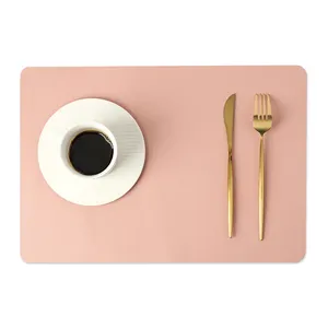 Nordic Style Double-Layer PU Leather Table Mat Heat-Proof Waterproof and Oil-Retardant <b>Placemat</b> for Home or Hotel Decoration - Product Image 6