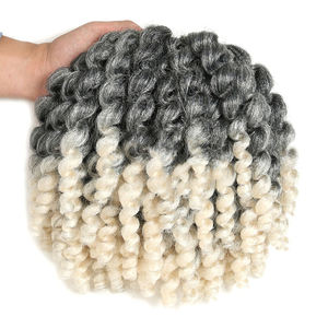 Extensions de cheveux bouclés <span class=keywords><strong>au</strong></span> <span class=keywords><strong>crochet</strong></span> pour tresses Wand Curl, coiffures <span class=keywords><strong>au</strong></span> <span class=keywords><strong>crochet</strong></span> avec cheveux bouclés - Product Image 1