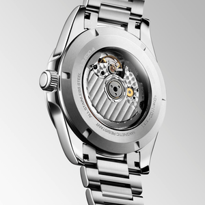 นาฬิกาข้อมืออัตโนมัติสำหรับสุภาพสตรี พร้อมตัวบอกเวลาประดับเพชร สายสแตนเลส แสดงวันที่ กระจกแซฟไฟร์ ลองจินซิง - Product Image 4