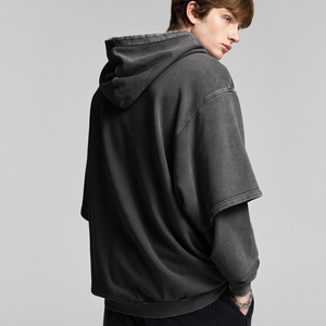 Proveedor de China, ropa de calle de peso pesado, sudaderas con capucha, sudaderas de gran tamaño con diseño personalizado, sudaderas con capucha de algodón de alta calidad para hombres - Product Image 2