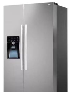 ตู้เย็นสแตนเลสแบบเคียงข้างกัน ความจุ 513 ลิตร พร้อมเครื่องทำน้ำแข็งและน้ำเย็นในตัว คอมเพรสเซอร์สำหรับใช้ในบ้านและโรงแรม - Product Image 1