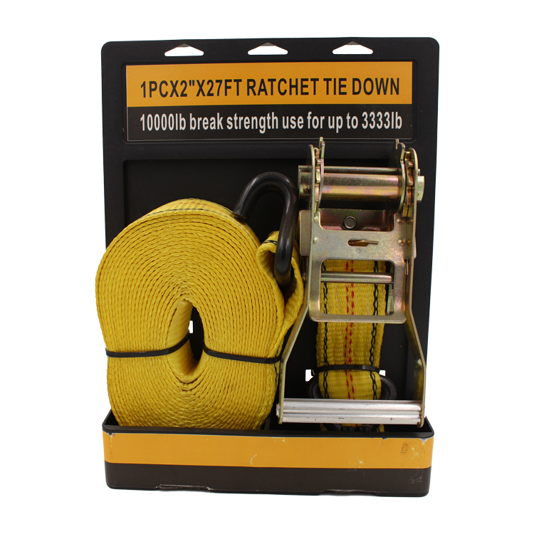 2 дюйма 50 мм 27ft 10000lbs храповик крепления груза сковать ремень желтый индивидуальные ремень