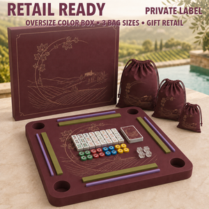Mesa de Mahjong Flotante Wine Country con Tapete de Espuma EVA, Alfombrilla Multijuego para Mahjong Americano, Rummy y Cartas Impermeables - Product Image 6