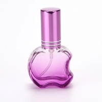 Nouvelle conception, flacon de parfum miniature rechargeable de 10 ml, coloré, en forme de pomme, en verre, flacon de parfum cosmétique, récipient en verre