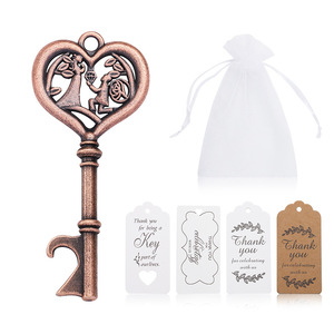 Décapsuleur en forme de clé pour demande en mariage, pendentif en alliage de zinc, cadeau de fête, 4 couleurs, motif cœur - Product Image 3