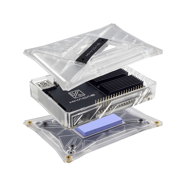Khadas VIM3L HTPC KIT : Amlogic S905D3-N0N SBC with DIY Case