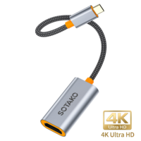 USB-C-Adapterkabel 4K Typ-C für Thunderbolt 3/4 Kompatibel mit MacBook iPhone 15/16/17Pro/Max iPad Surface Nylon-Ummantelung HDTV