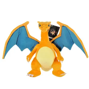 Brinquedo de pelúcia oficial de anime Charizard Pokémon de alta qualidade mais vendido para crianças presentes