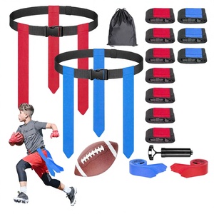 Ceinture de football américain transfrontalière BF avec drapeau, en ruban PE/Nylon, sangle de football pour jeunes avec boucle à ressort, pour 6-12 ans - Product Image 2