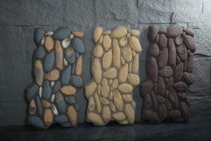 Pu Fortress Big Slab Crushed Limestone Like Cultural Exterior Wall Bricks for Outdoor Courtyard Landscaping <strong>Cobblestone</strong> - Product Image 2