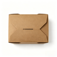 Boîte alimentaire en papier kraft brun recyclable pour gâteaux et sandwichs, emballage alimentaire personnalisé, vente en gros