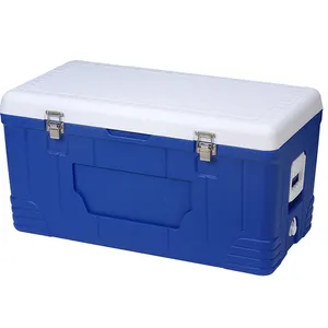 Cooler Box Outdoor 80L Polyurethane Foam Hard Plastic Cooler Box Fridge Ice Chest Cooler Box Portable