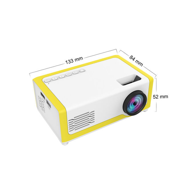 M1 LCD Mini Video Projector 100 Lumens Built-in Speakers Portable Wireless 480p 1080P Supported LED for Children