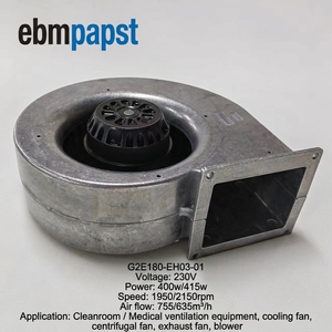 พัดลมแบบแรงเหวี่ยง ebmpapst รุ่น G2E180-EH03-01 AC 230V 50HZ 400W 1950RPM <span class=keywords><strong>755m</strong></span>³/h สำหรับอุปกรณ์การแพทย์ รับผลิตแบบ OEM ODM มาตรฐาน CE IP44 พัดลมระบายอากาศ - Product Image 3