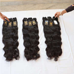 Temple-pelo rizado indio Virgen sin procesar, cabello humano indio alineación con cutícula sin procesar - Product Image 3