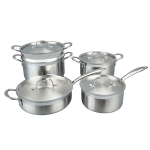 Personalizzazione all'ingrosso cucina cucina antiaderente pentole e padelle in acciaio inox casseruola salsa Pan Set - Product Image 2