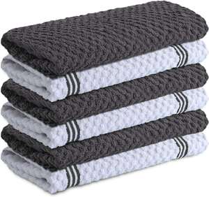 Super Absorbent Cotton <b>Towels</b>, Ultra Soft Terry <b>Tea</b> <b>Towels</b> for Drying Dishes and Kitchen Cleaning - Product Image 6
