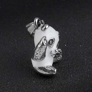 Dijes de Acero Inoxidable con Diseño de Panda en Plata Antigua, Personalizados de Fábrica, para Collares y Joyería Unisex, Gran Venta para Fiestas y Eventos - Product Image 3