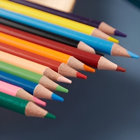 12 crayons de couleur aquarellables dans un étui métallique, ensemble de dessin soluble dans l'eau, fournitures de peinture artistique en gros pour enfants et adultes