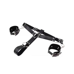 Männer Punk Leder Sex Armbänder Handschellen PU Leder Sexspielzeug BDSM Paar Bondage Ausrüstung Set Keuschheit schloss Sexspielzeug <span class=keywords><strong>Penis</strong></span> Lock - Product Image 6