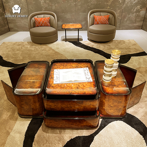 Juego <span class=keywords><strong>de</strong></span> Sofás <span class=keywords><strong>de</strong></span> Diseño Italiano <span class=keywords><strong>de</strong></span> Primera Calidad, Muebles <span class=keywords><strong>de</strong></span> Lujo para Villa, Mesa <span class=keywords><strong>de</strong></span> Centro Moderna <span class=keywords><strong>de</strong></span> Madera Maciza Enchapada, Personalización para Sala <span class=keywords><strong>de</strong></span> Estar - Product Image 3