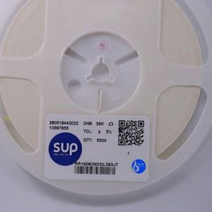 Manufacturer Direct RR1608 0603L393JT 0603 1608 Resistors Chip Resistors SMD Resistors 39Kohm 5% 1/10W Thick Film Resistor - Product Image 1