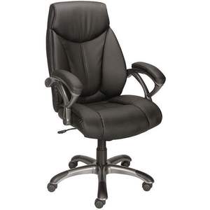 Alera Fulford Chaise de bureau en cuir à dossier haut, chaise d'ordinateur ergonomique, siège inclinable réglable en hauteur, prend en charge 275 lb pour la chambre à coucher - Product Image 4