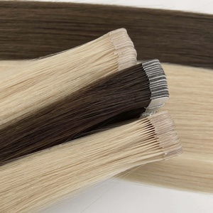 Extensiones de Cabello Adhesivas Dobles Chinas para Salón de Belleza, Cabello Humano Negro Azabache 1B de 20 Pulgadas con Puntas Gruesas, Envío Rápido - Product Image 6