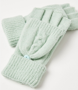 Gants tricotés chauds d'hiver pour femmes, mitaines personnalisées convertibles sans doigts, en laine, à demi-doigts, pour le ski et les activités de plein air - Product Image 3