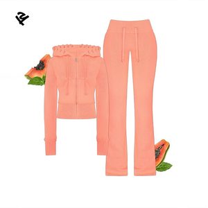 Set di <span class=keywords><strong>abbigliamento</strong></span> da <span class=keywords><strong>donna</strong></span> personalizzato Set di <span class=keywords><strong>abbigliamento</strong></span> <span class=keywords><strong>donna</strong></span> all'<span class=keywords><strong>ingrosso</strong></span> di flanella da <span class=keywords><strong>donna</strong></span> Set due pezzi con cerniera e pantaloni della tuta Set - Product Image 5