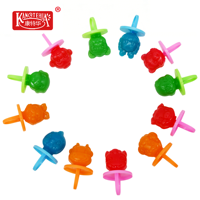 Douze bonbons durs en forme de bagues du zodiaque chinois, assortiment d'animaux, bonbons à porter au doigt