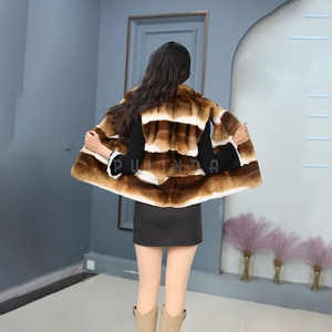 Gilet en fourrure de lapin Rex Slim pour femme, petite veste sans manches - Product Image 4