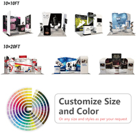 Stand d'exposition modulaire personnalisé portable pour salon professionnel, vente en gros d'usine