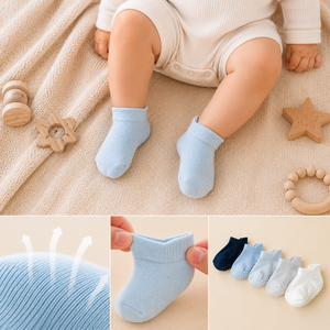 Newborn Baby <b>Socks</b> Gift <b>Box</b> Set Breathable Cotton Cute Animal Design Custom Logo Minimalist Style - Product Image 4