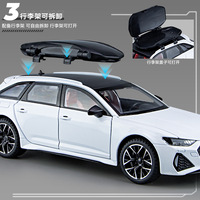 Moulage sous pression 1:24Au-di RS6 alliage modèle de voiture simulation voiture jouet pull back son et lumière métal collection voiture modèle moulé sous pression modèles
