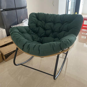 Fauteuil à bascule en rotin nid d'oiseau extra-large, style nordique de luxe, pour adultes, parfait pour le salon, le balcon - Product Image 4