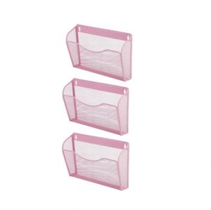 Wall Mounted Detachable 3 Tiers Hanging <b>File</b> Organizer Metal Mesh Magazine <b>Document</b> Holder With Screws - Product Image 5