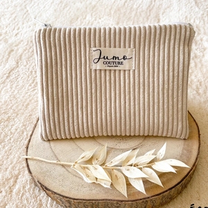 Alta calidad tres capas nuevo bolsillo personalizado algodón lona cosmético lindo maquillaje belleza bolsa para viajes - Product Image 3