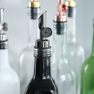 Vertedor de botellas de vino de acero inoxidable, accesorios para Bar, tapón