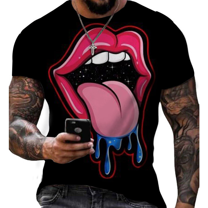 Camiseta de manga corta para hombre, novedad de verano, personalizada, estilo Hip Hop, con estampado informal de personalidad, suelta