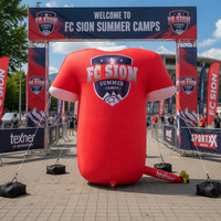 Maillot publicitaire géant gonflable rouge personnalisé pour événements sportifs